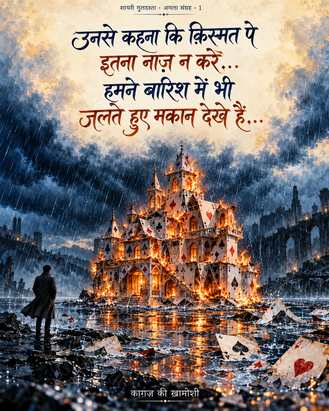 उनसे कहना कि क़िस्मत पे — उनसे कहना कि क़िस्मत पे इतना नाज़ न करें… हमने बारिश में भी जलते हुए मकान देखे ह