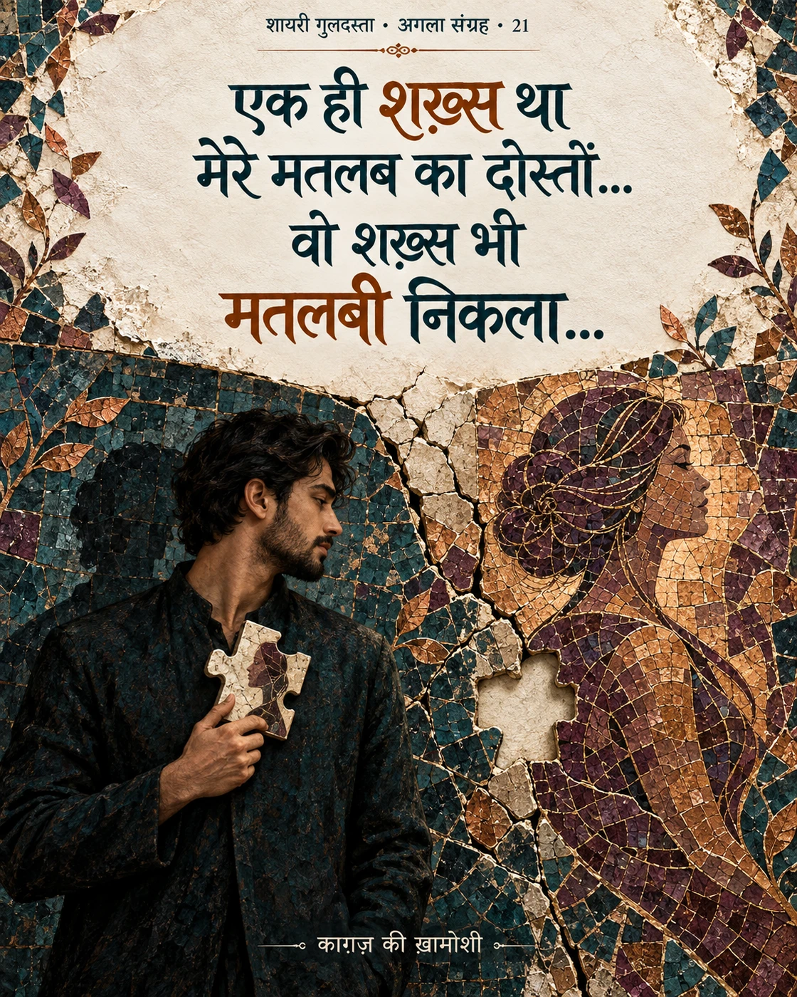 एक ही शख़्स था — एक ही शख़्स था मेरे मतलब का दोस्तों… वो शख़्स भी मतलबी निकला…