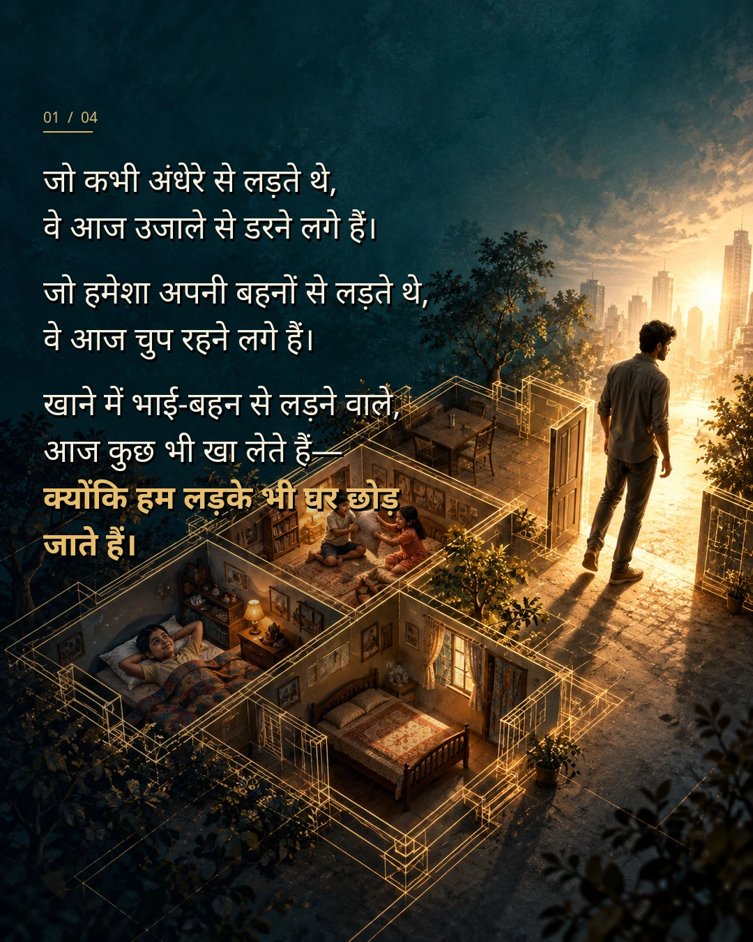क्योंकि...हम लड़के भी घर छोड़ जाते है...