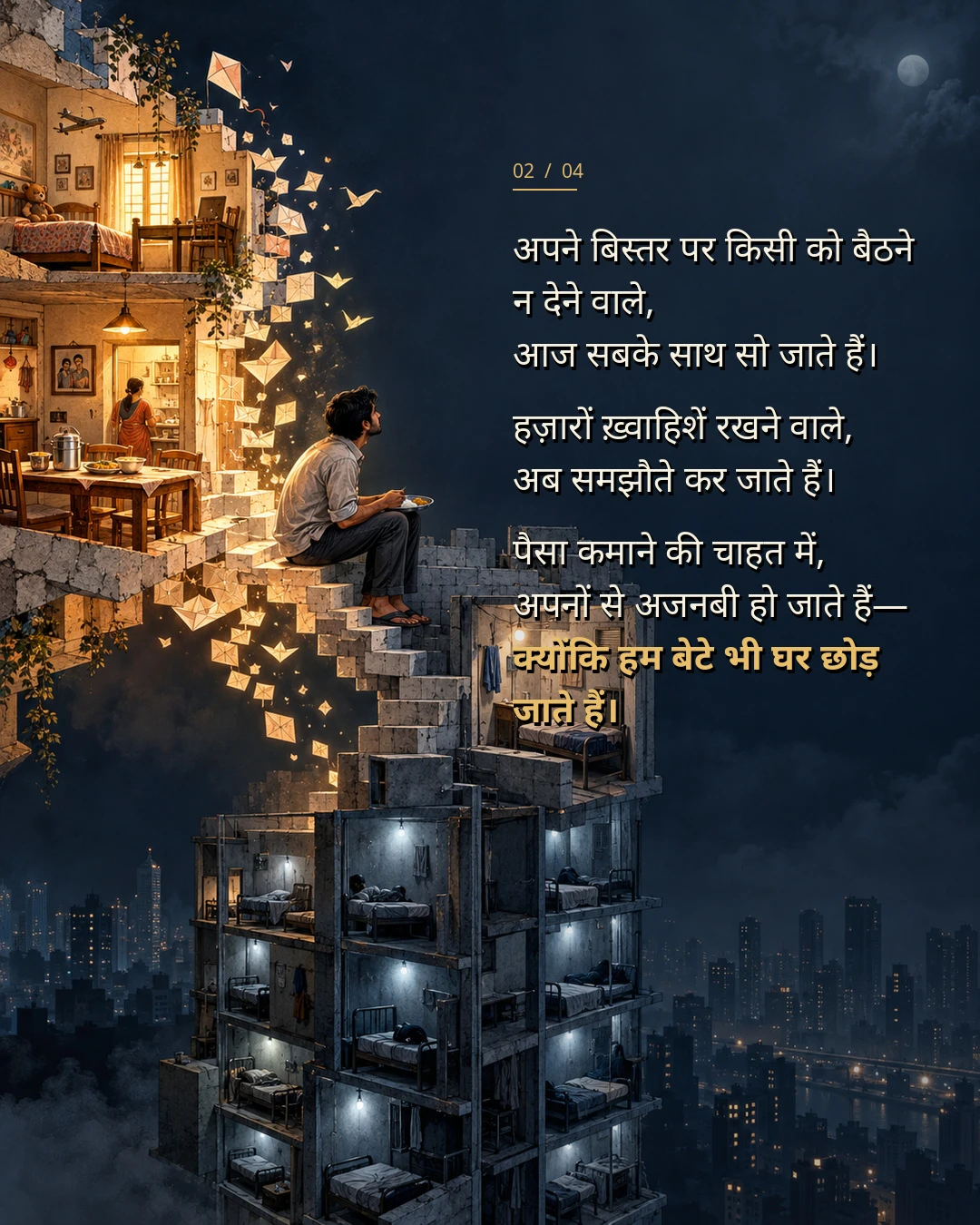 क्योंकि...हम लड़के भी घर छोड़ जाते है... — creative 2