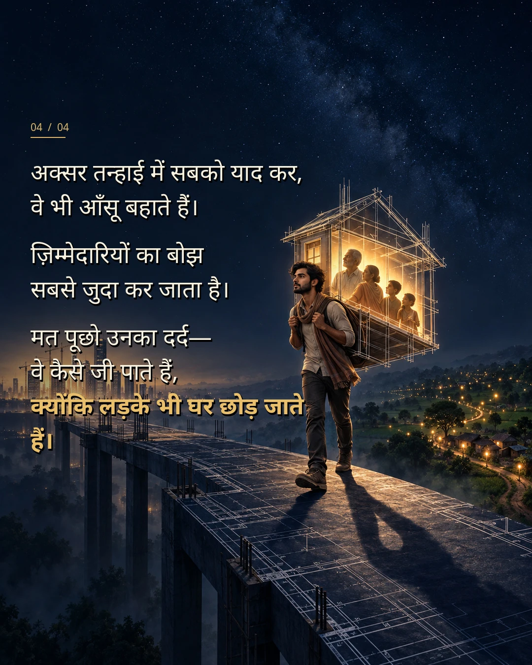 क्योंकि...हम लड़के भी घर छोड़ जाते है... — creative 4