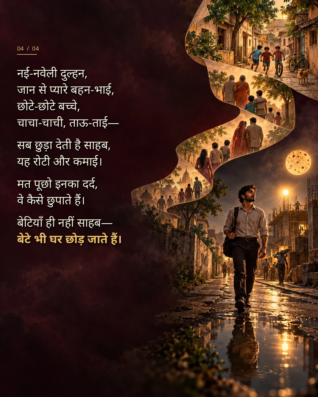 बेटे भी घर छोड़ जाते हैं... — creative 4
