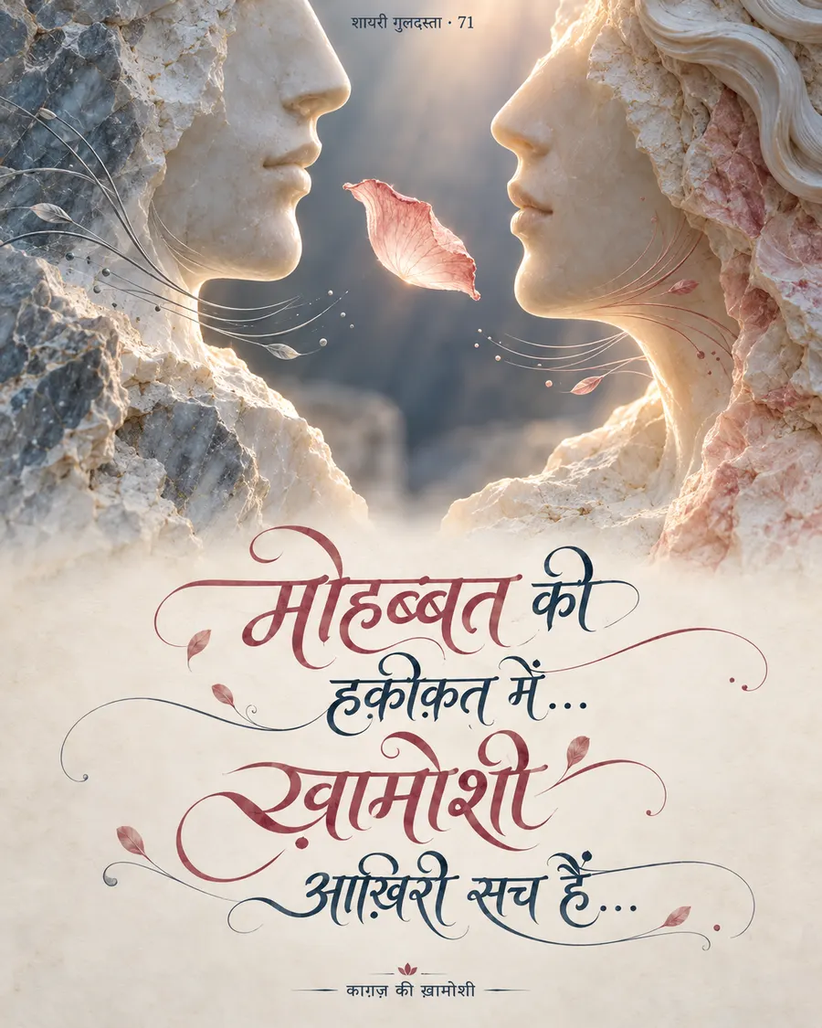 मोहब्बत की — मोहब्बत की हक़ीक़त में… ख़ामोशी आख़िरी सच है…
