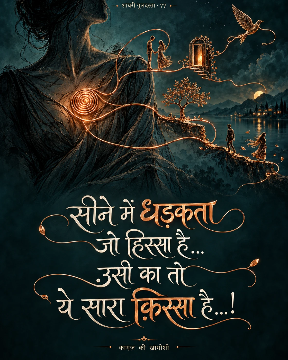 सीने में धड़कता जो हिस्सा है… — सीने में धड़कता जो हिस्सा है… उसी का तो यह सारा क़िस्सा है…