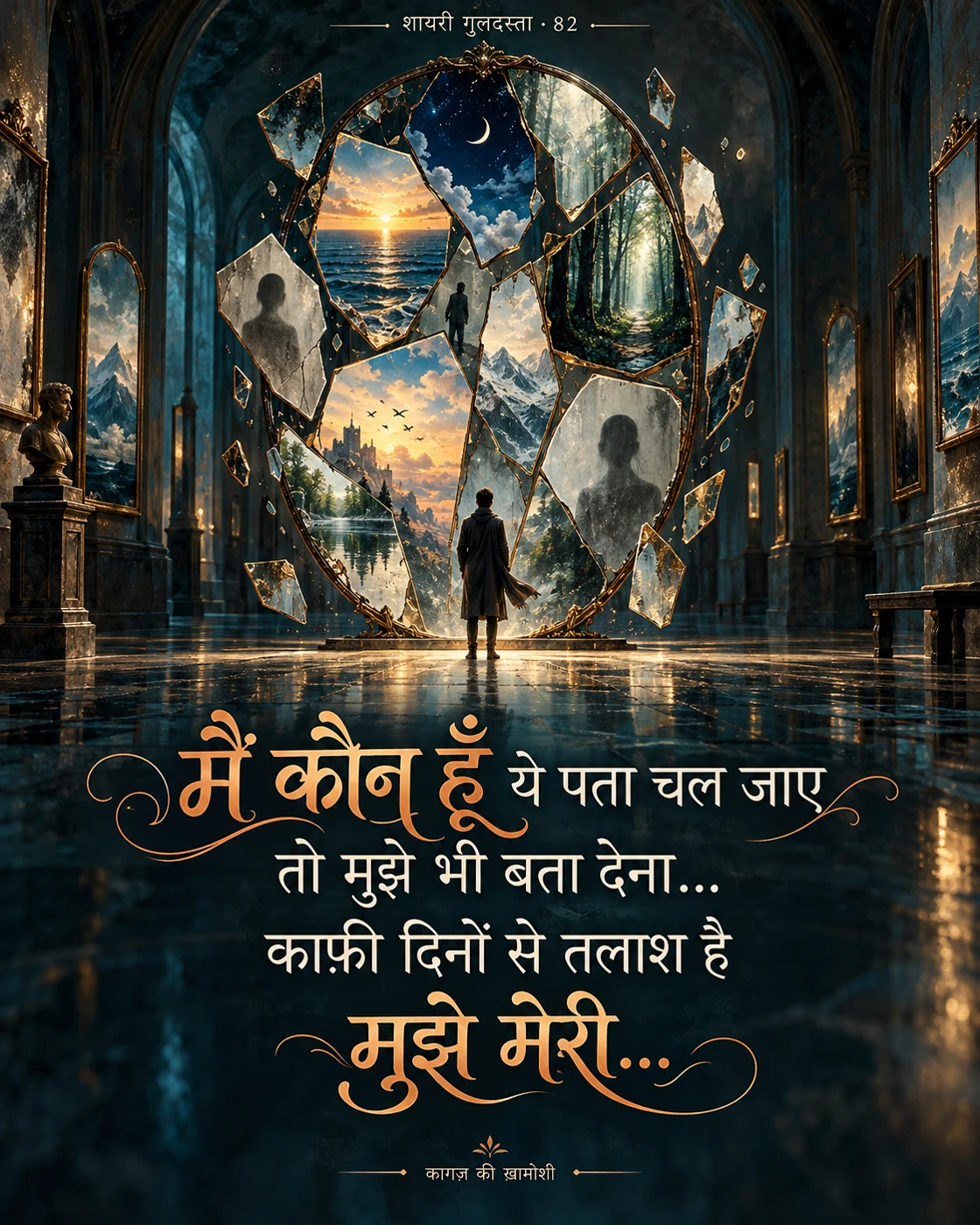 मैं कौन हूँ, ये पता चल जाए तो मुझे भी बता देना… — मैं कौन हूँ, ये पता चल जाए तो मुझे भी बता देना… काफ़ी दिनों से तलाश है मुझे मेरी