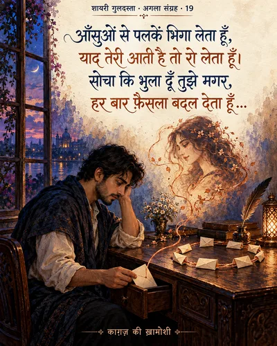 आँसुओं से पलकें भिगा लेता हूँ,