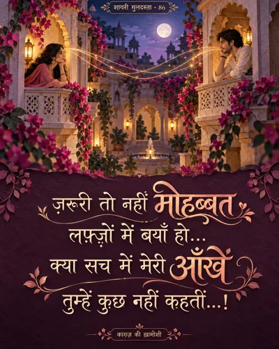 ज़रूरी तो नहीं मोहब्बत लफ़्ज़ों में बयाँ हो…