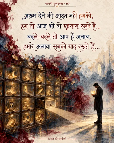 ज़ख़्म देने की आदत नहीं हमको,